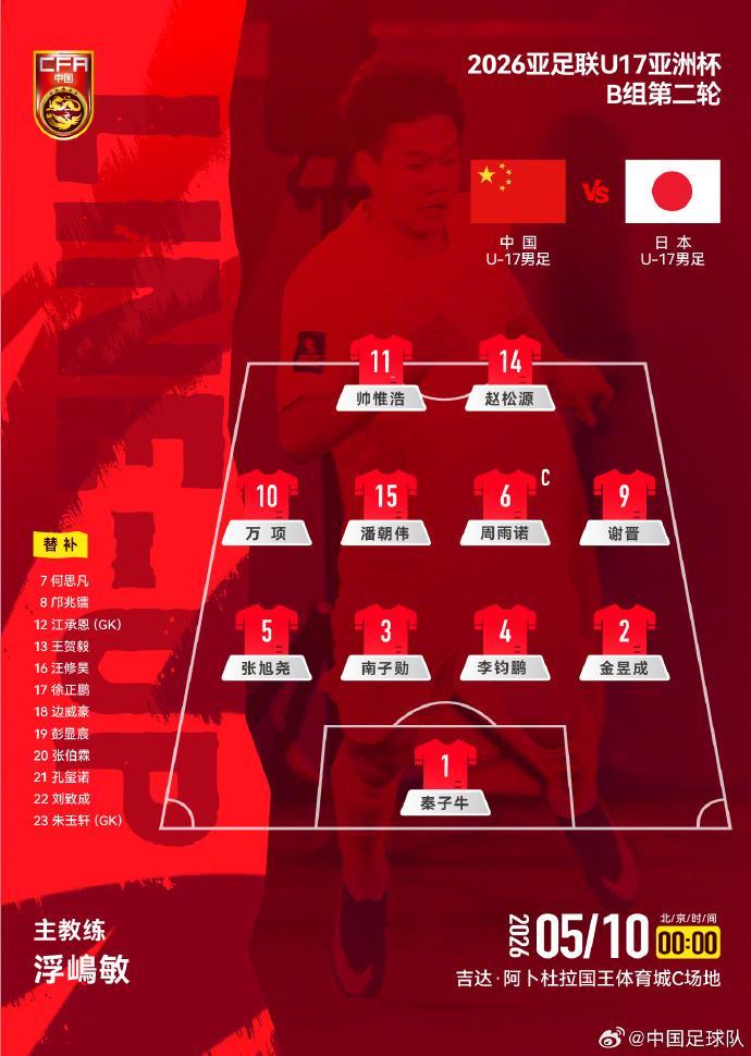 乐鱼体育登录入口-U17国足两连败!亚洲杯3战日本全负,仍有晋级可能,延续3魔咒